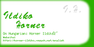 ildiko horner business card